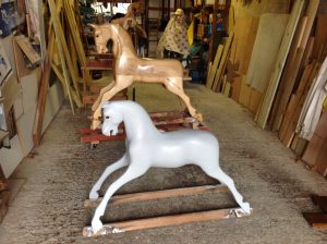 Horse with fresh coating of paint.