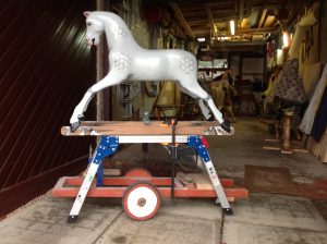 Another view of the horse with it's dappling and new paintwork done 