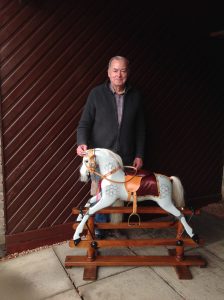 Proudly showing off the Roslin horse fully restored 